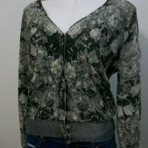 ⚡Vera Wang Simply Vera Gray Floral Cardigan